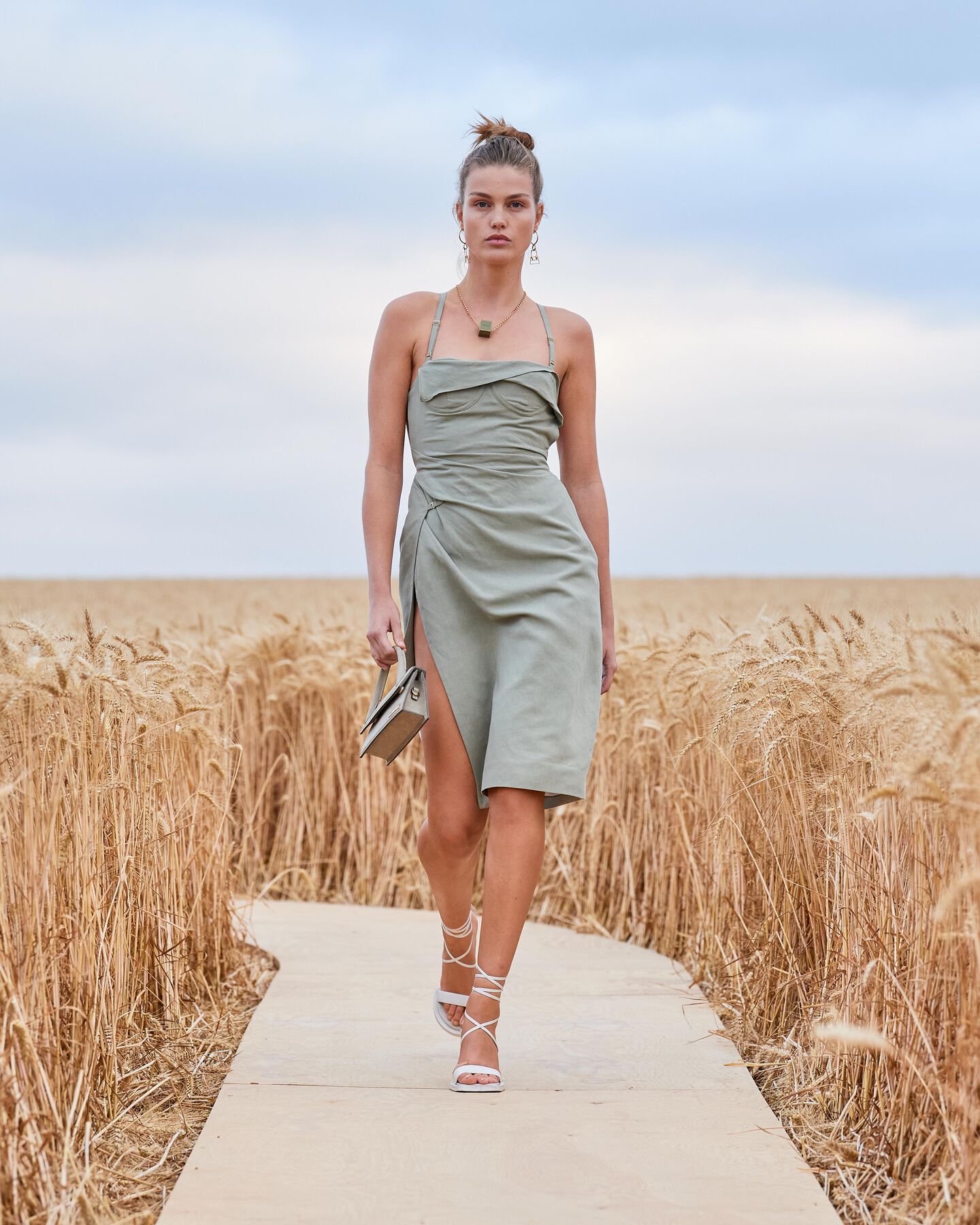 cami linen dress Bella Dahl Shirred Cami Maxi Dress in Camellia Coral