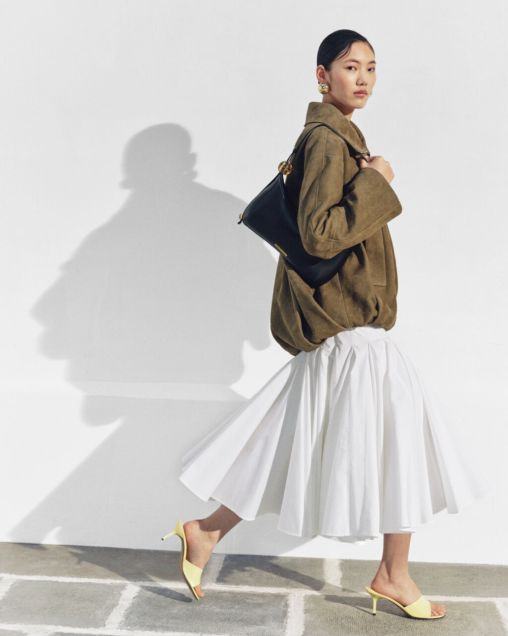 ジャックムス JACQUEMUS アシンメトリー フリル スカート カラー 