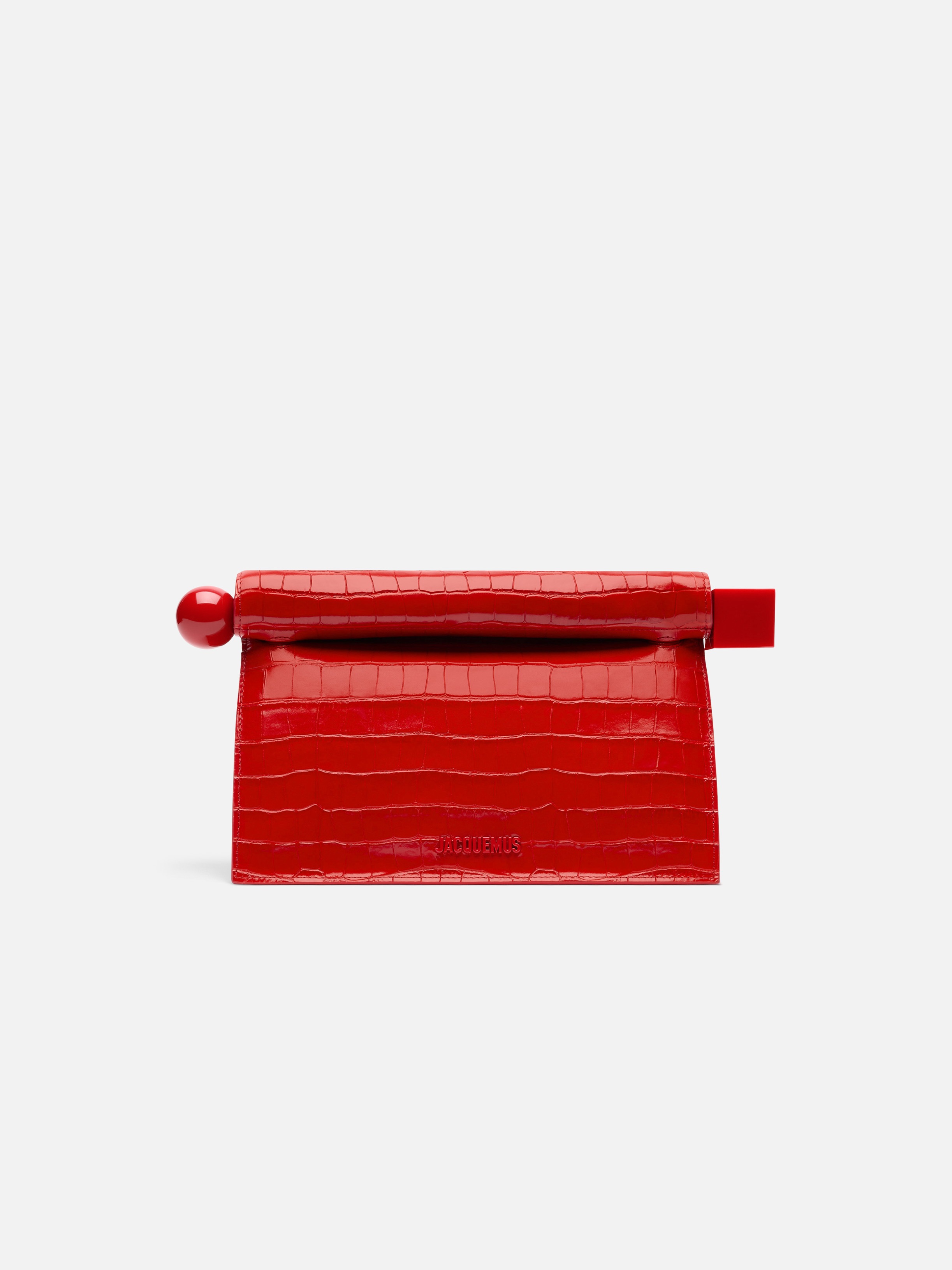 Jacquemus The Rond Carré Clutch in Red main image 0