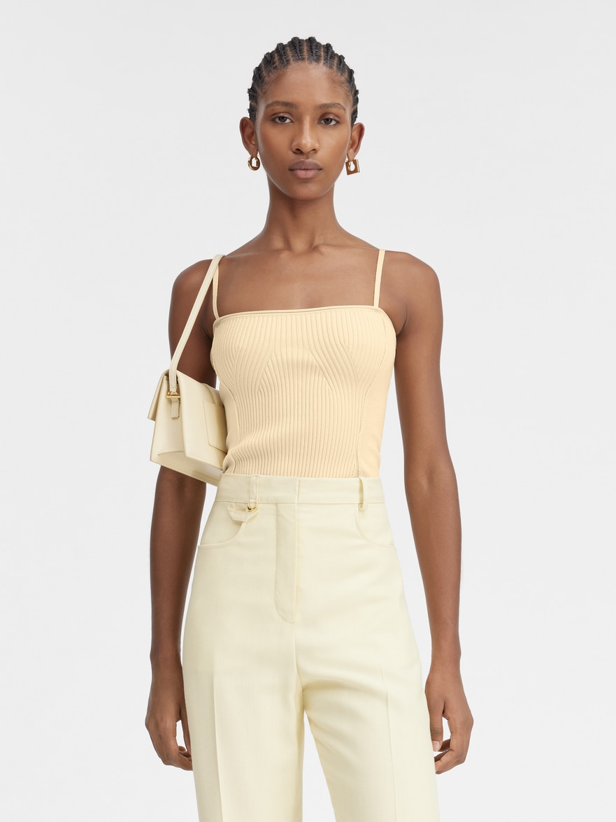 Jacquemus Le Haut Sierra Knitted Top In Neutrals