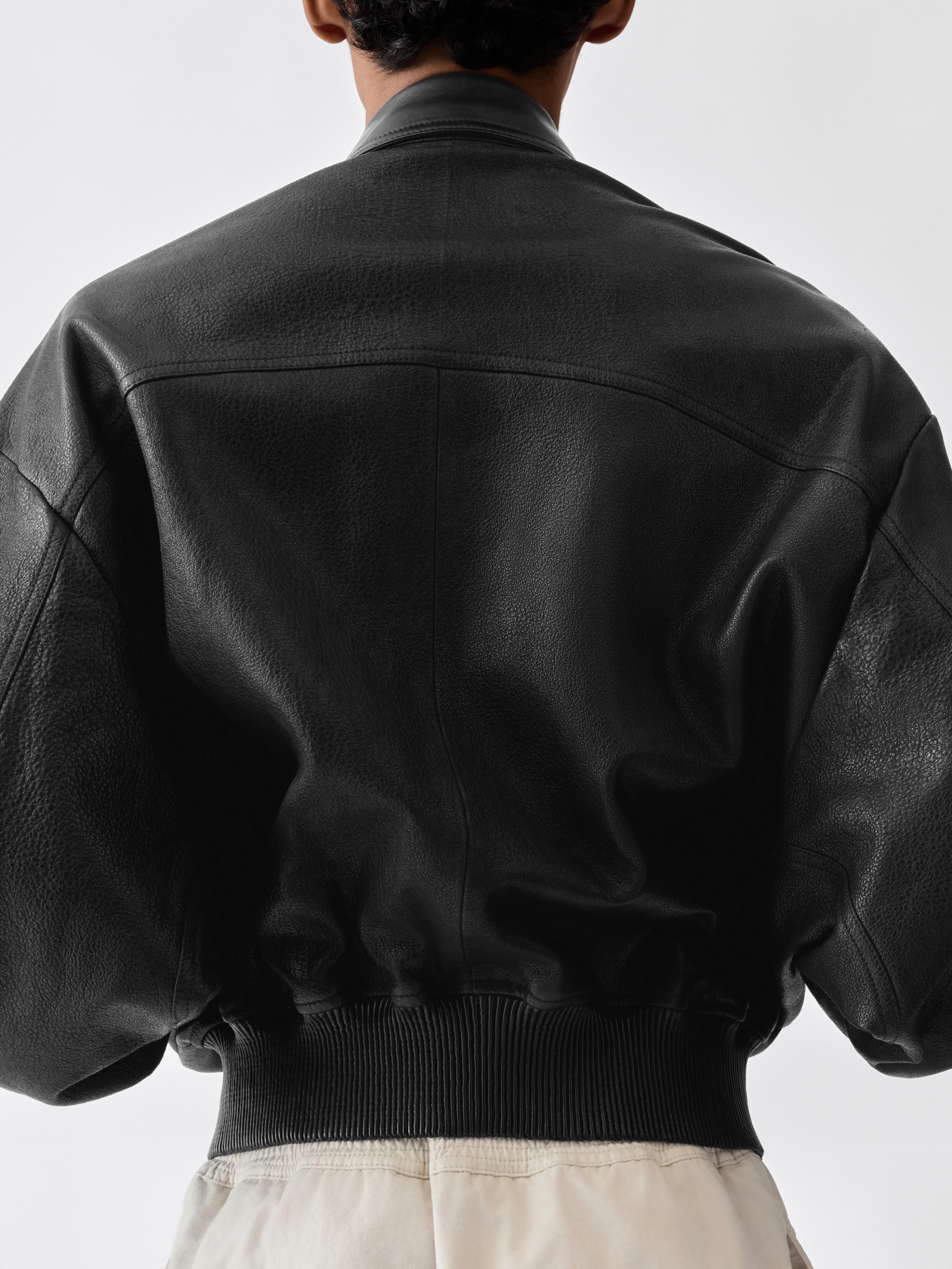 LE BOMBER LOSANGE CUIR