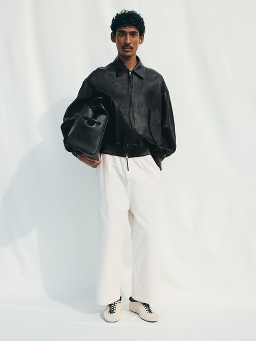 The Losange leather bomber jacket
