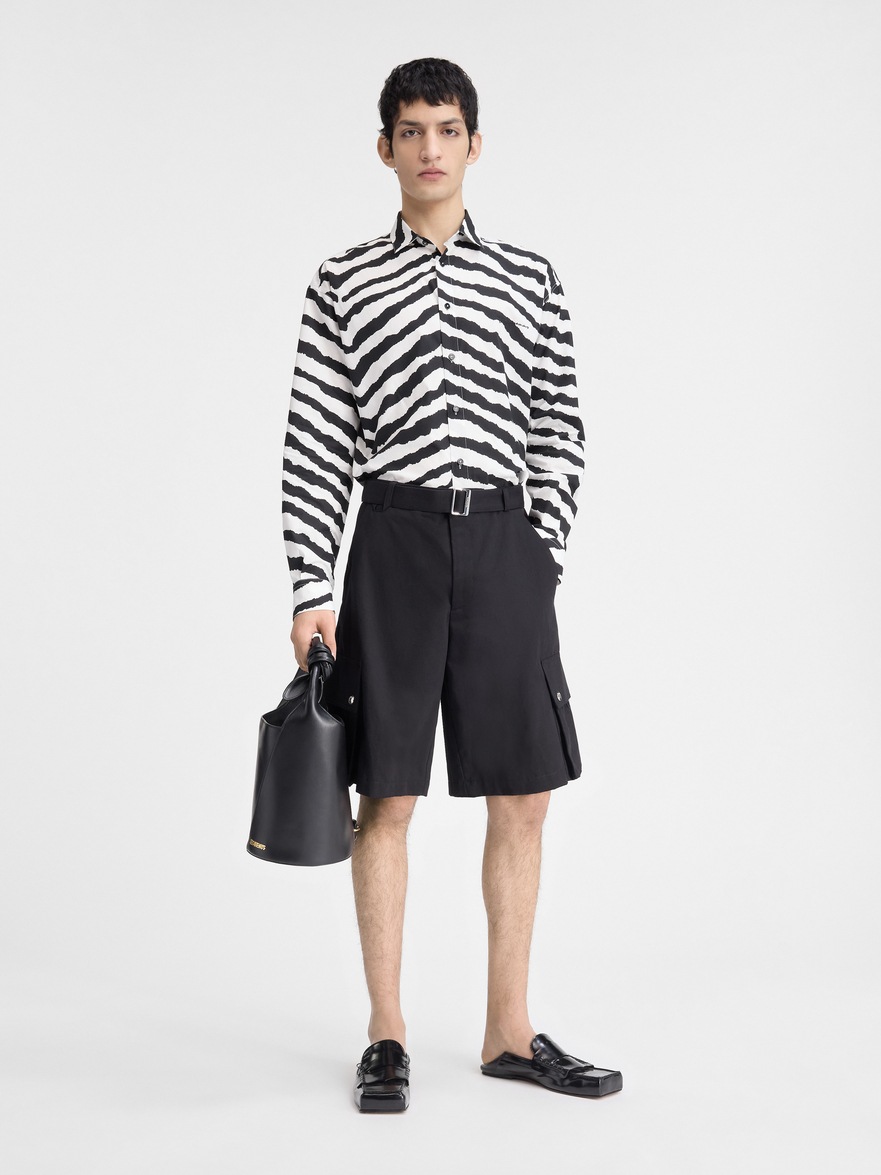 Jeckerson Beige Cotton Bermuda Shorts