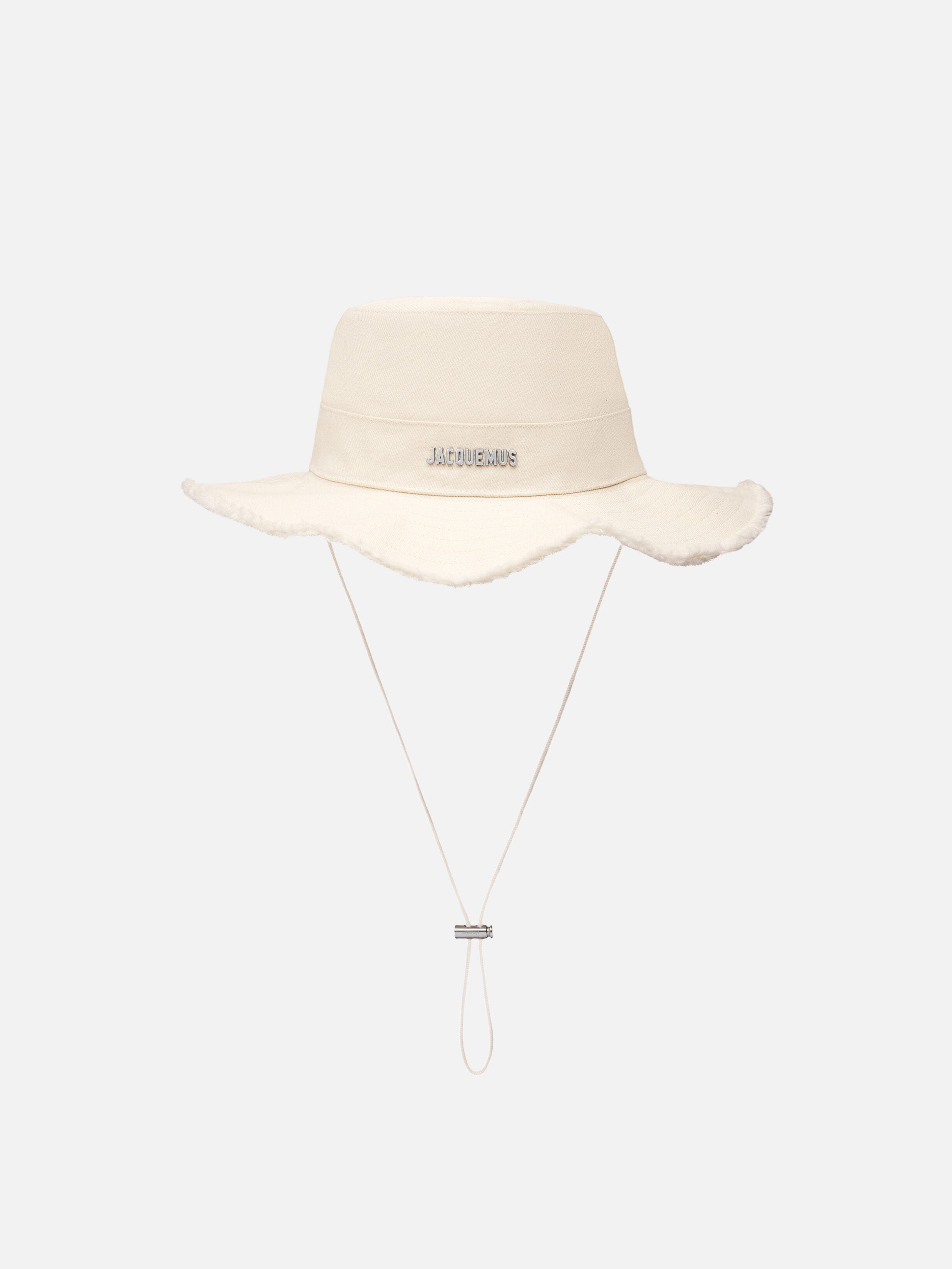 JACQUEMUS ハット　ホワイト　size:58 Jacquemus Band Logo Bucket Hat | Neutrals | FARFETCH