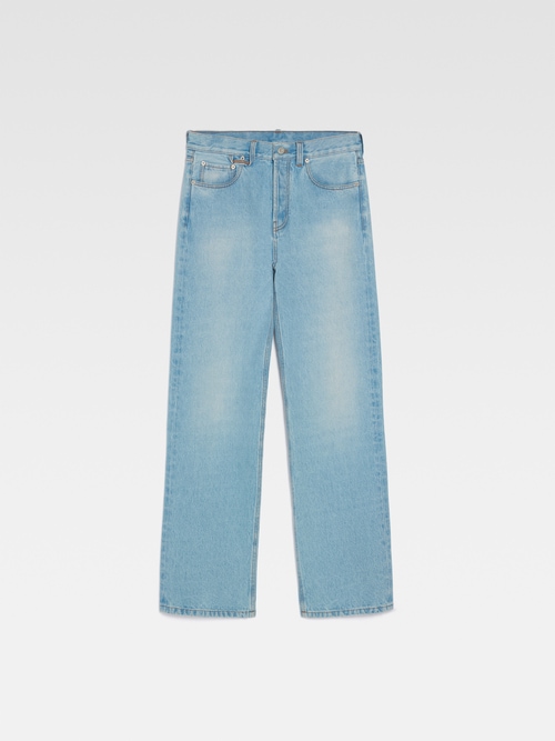 Los pantalones de denim rectos de-N&icirc;mes