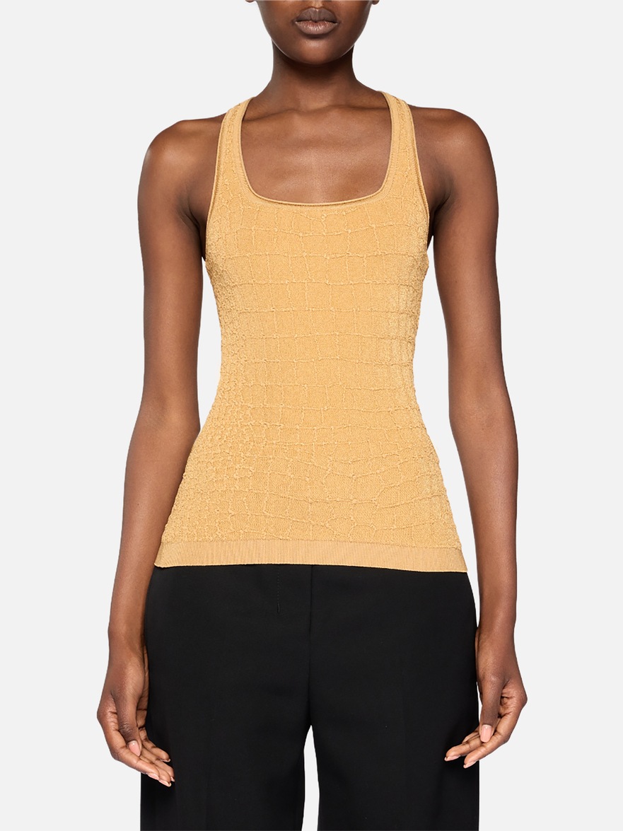 Jacquemus The Scala Tank Top In Brown
