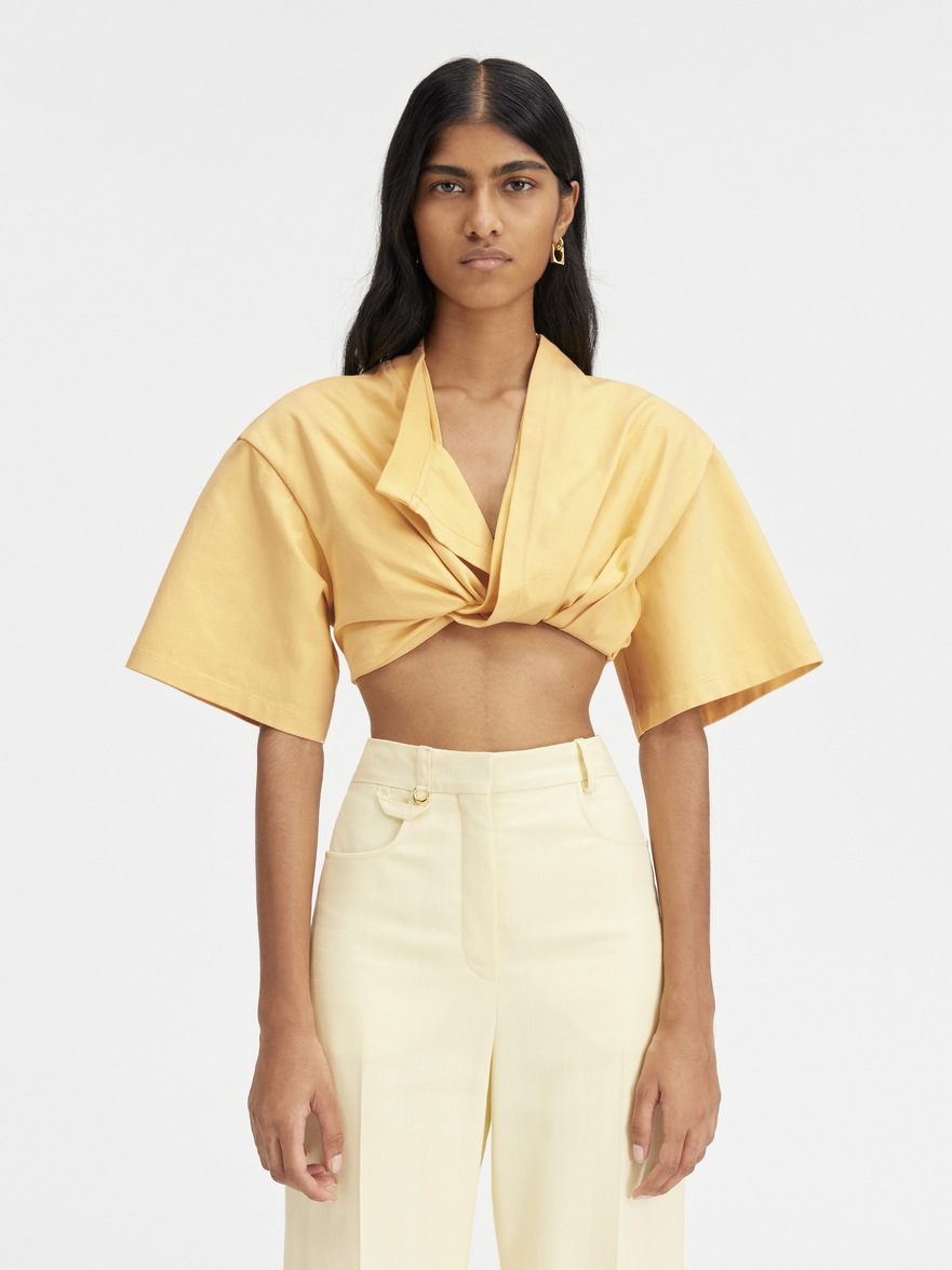 The Bahia cropped t-shirt - | JACQUEMUS Official Website 