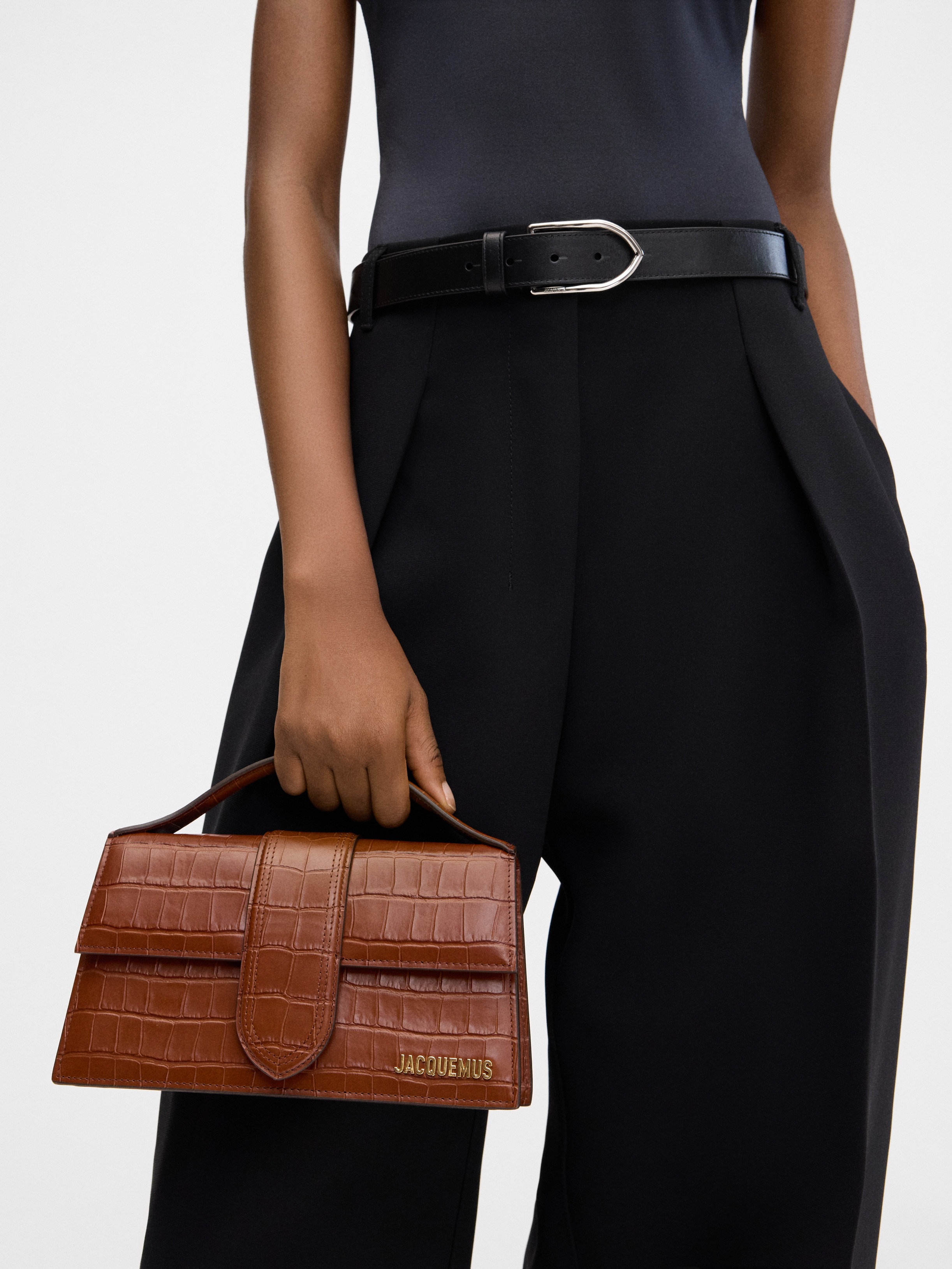 Borsa Jacquemus Le Grand Bambino In Pelle Nera - Nuova Con Etichette E Custodia