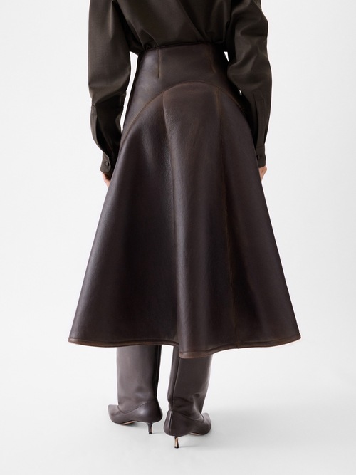 The Triangle leather skirt