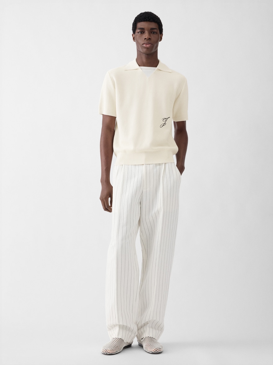 Jacquemus The J Knit Polo In White