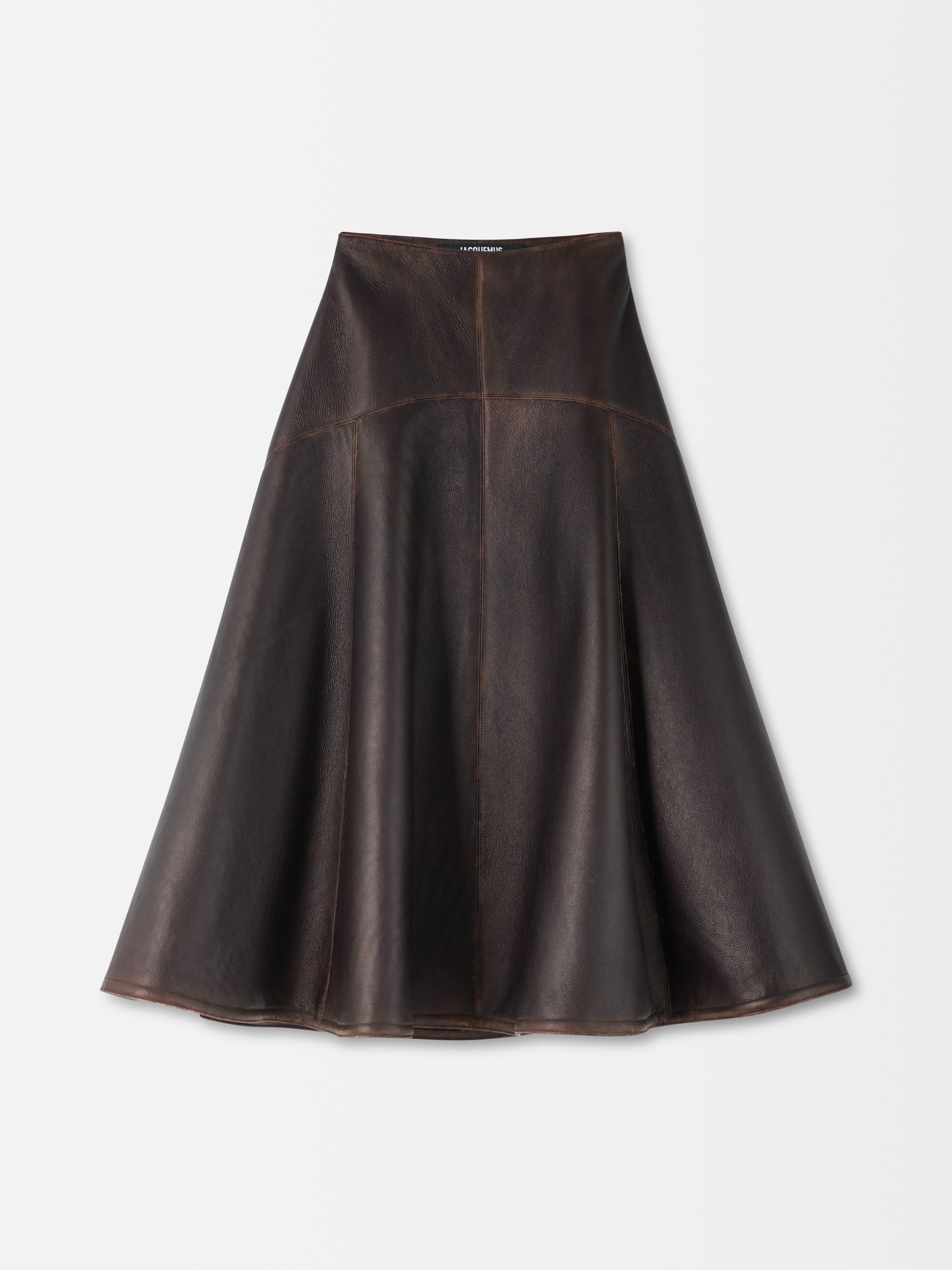 LA JUPE TRIANGLE CUIR