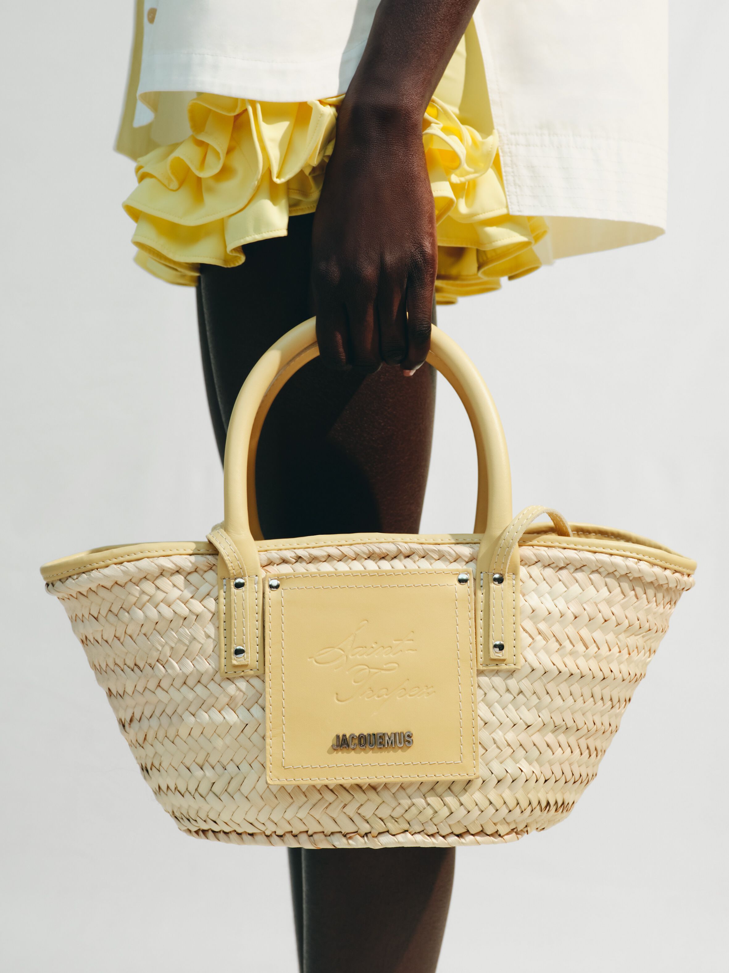 JACQUEMUS かごバッグ ・イエロー The small Soli Saint Tropez Resort basket by JACQUEMUS | Official