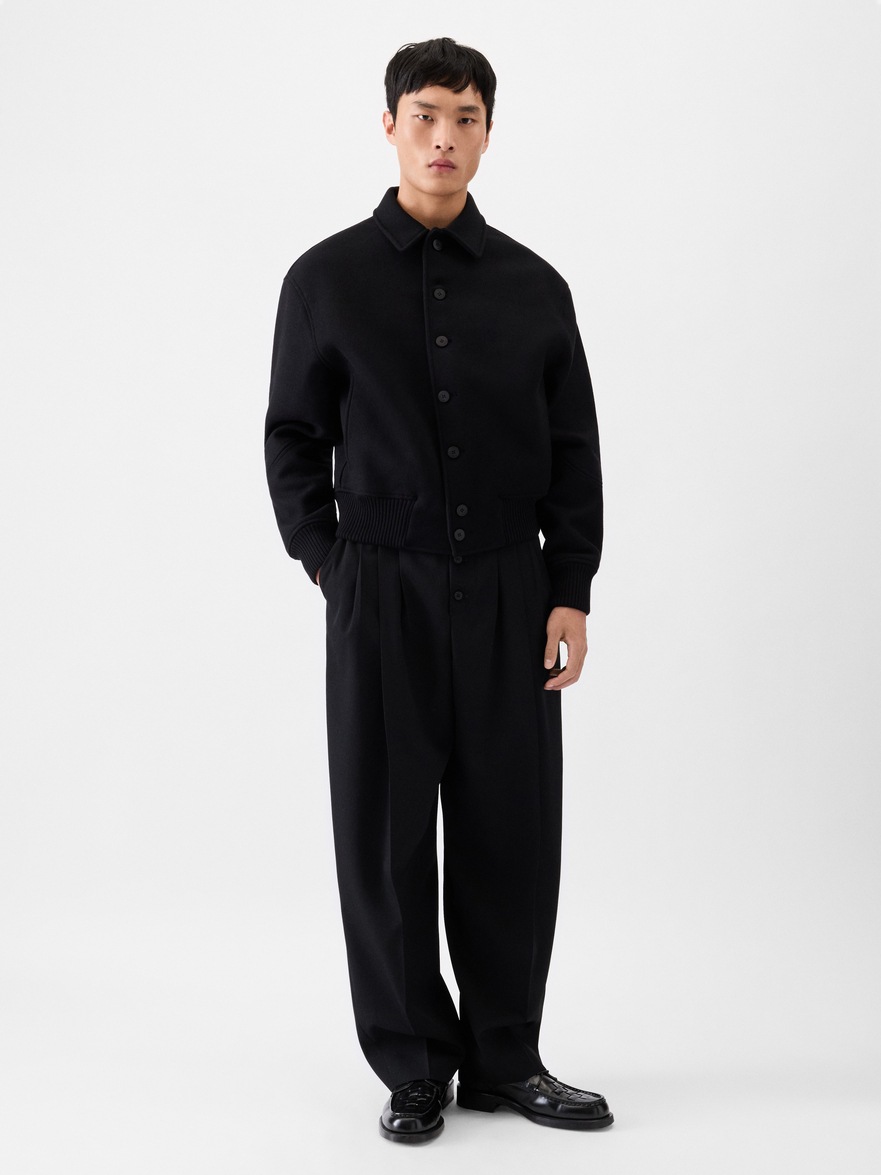 Jacquemus The Feltro Bomber Jacket In Black