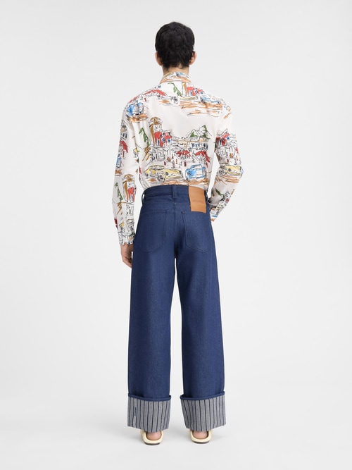 The wide de-N&icirc;mes denim pants
