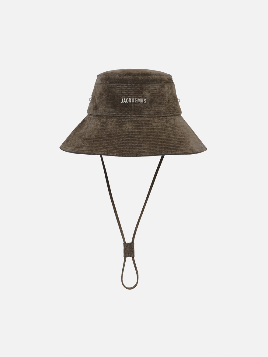 Jacquemus The De-nîmes Denim Bucket Hat In Brown