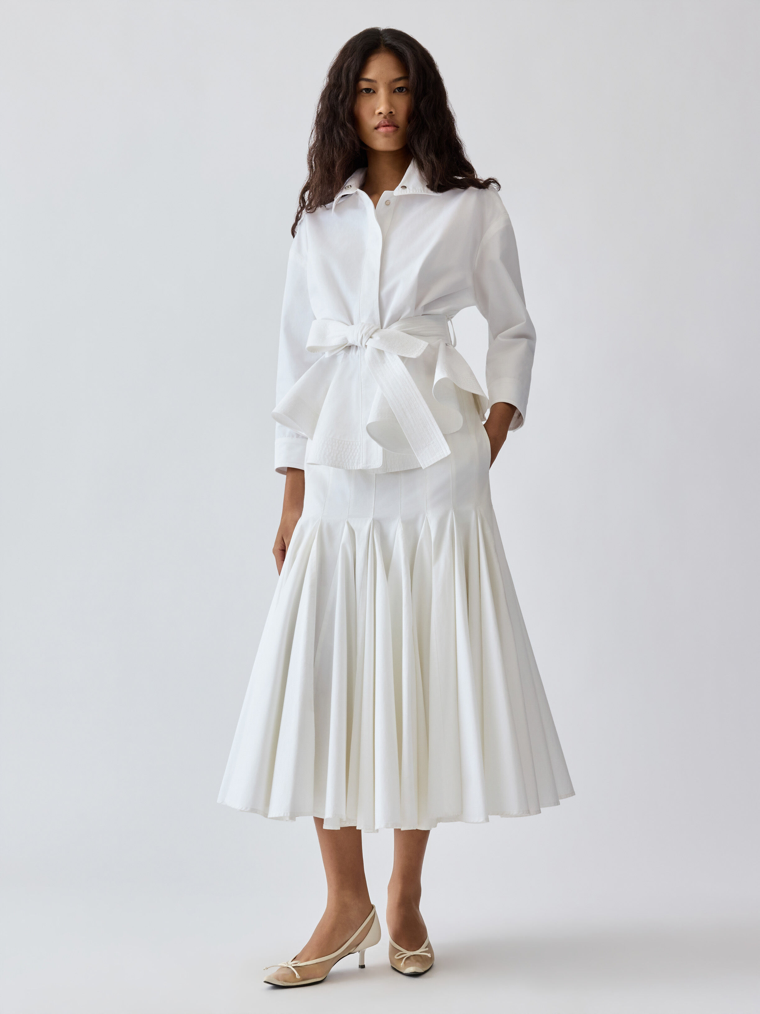 ジャックムス JACQUEMUSプリーツフリルウールレイヤードスカートホワイト New In - JACQUEMUS | Official website