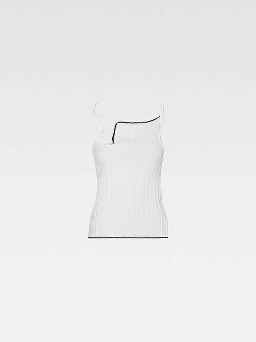 プリーツニットトップス