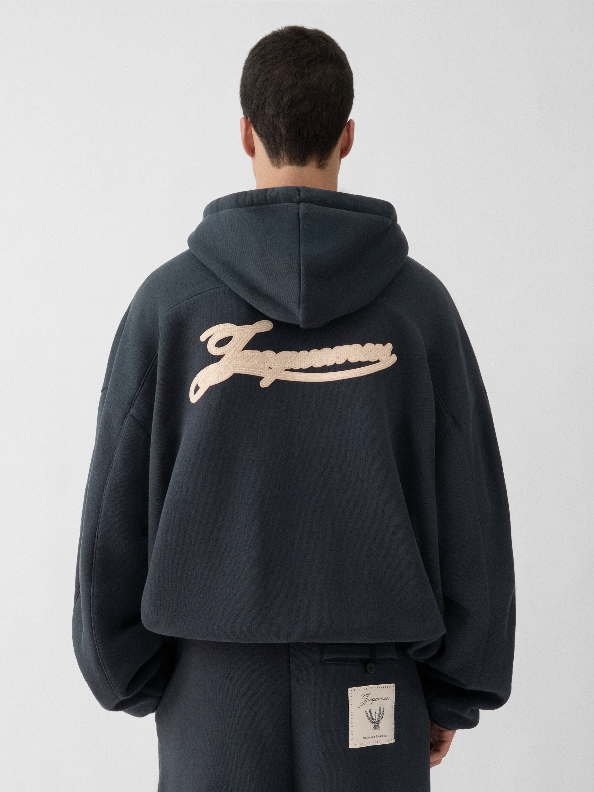 JACQUEMUSパーカーブルゾン未使用34 Jacquemus Black Grosgrain Logo Zip-Up Hoodie | Harrods US