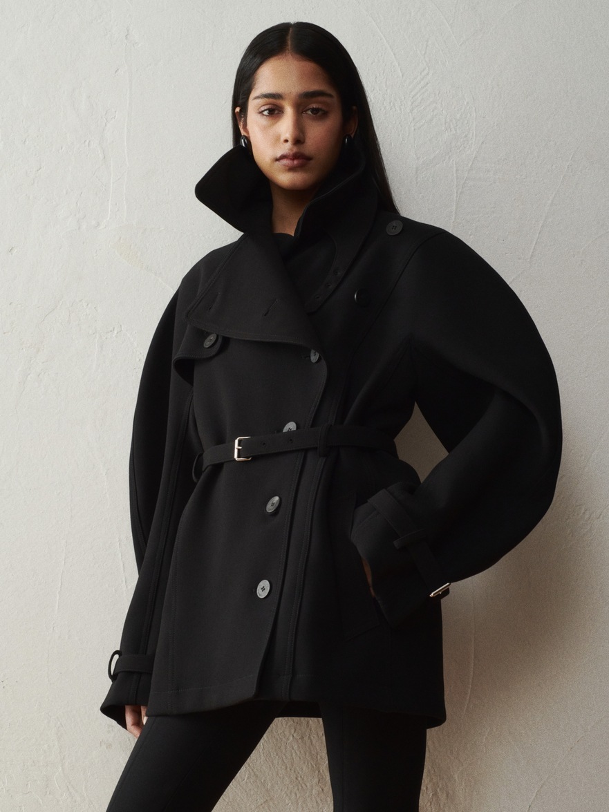 Jacquemus Black Coat with Gold Buckle La Veste Galliga virgin wool blazer in black - Jacquemus  main image 3