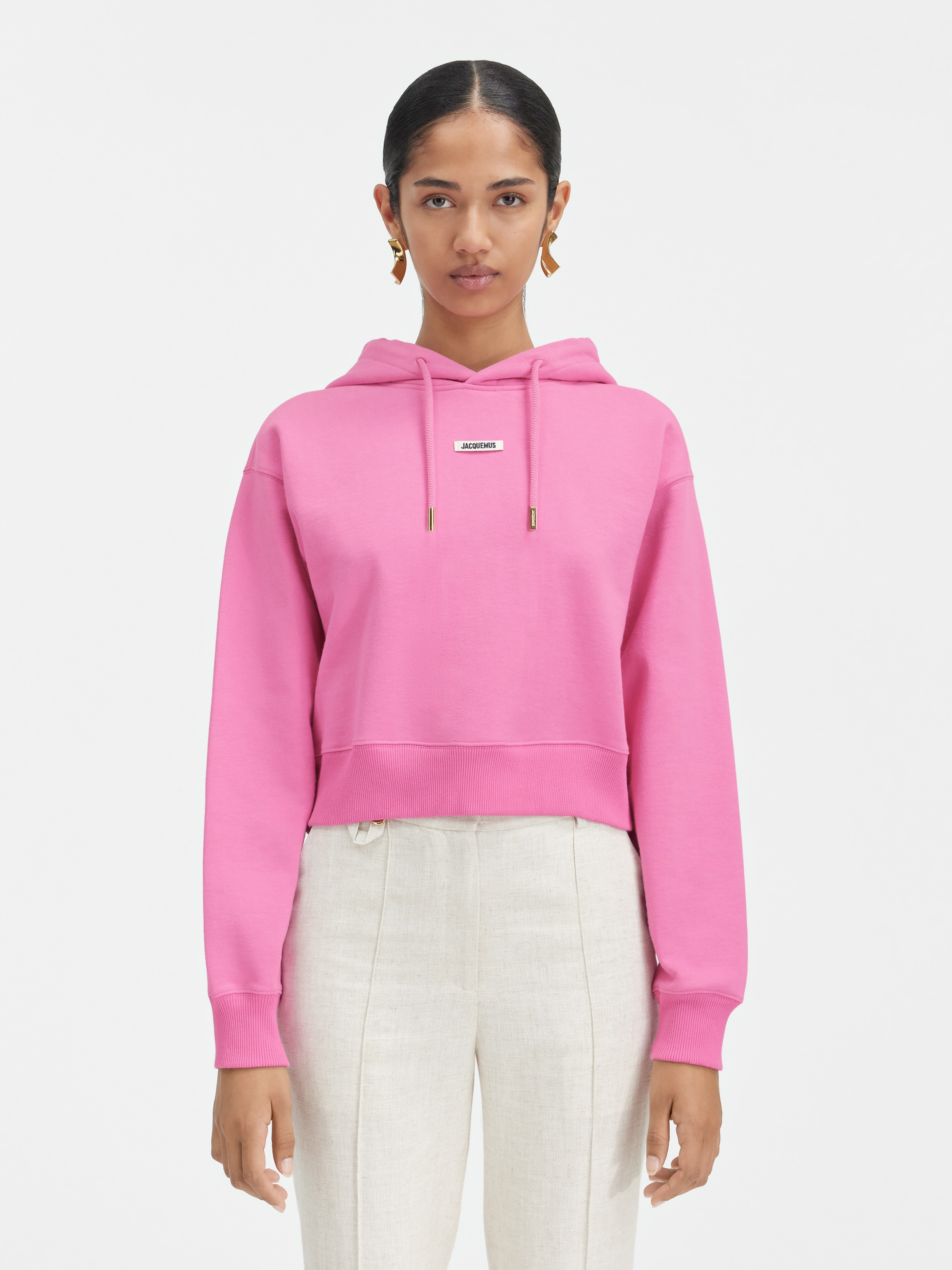 Gros Grain Sweat Shirt Jacquemus Rose Jacquemus Le Hoodie Gros