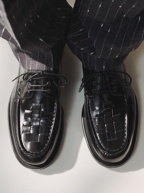 The woven derby shoes
