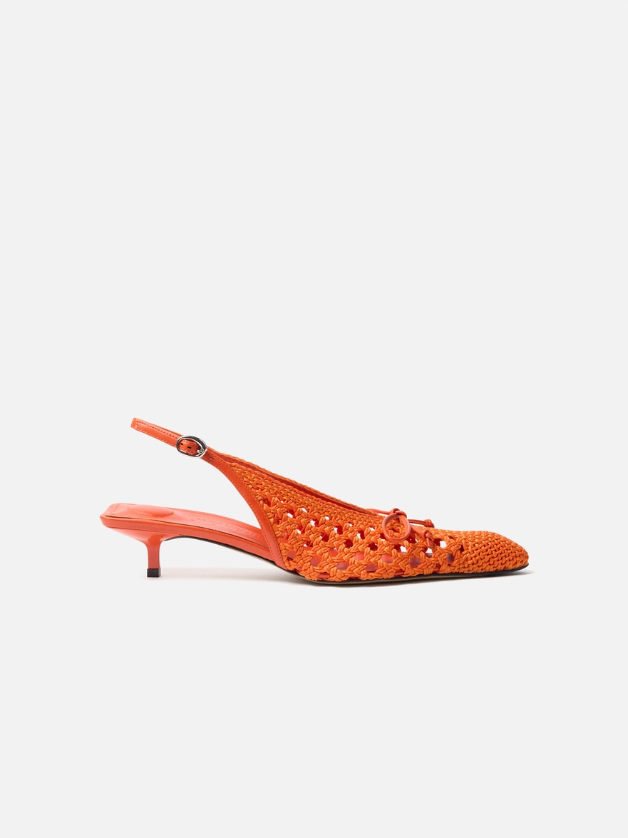 Jacquemus The Low Duelo Slingbacks In Orange
