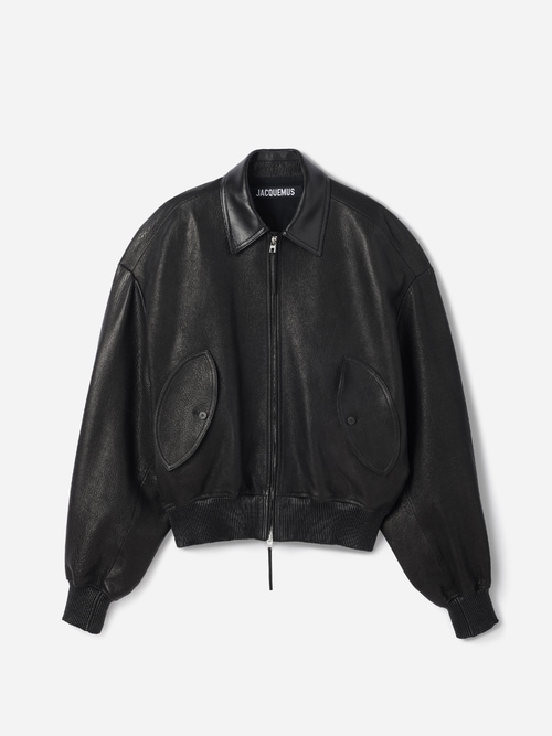 The Losange leather bomber jacket