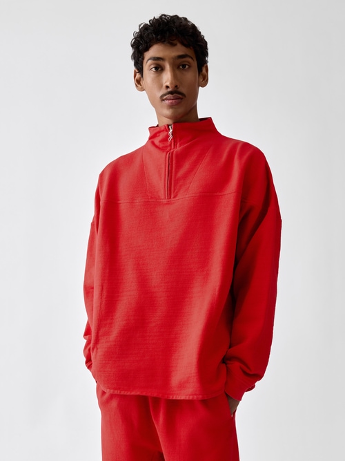The Rond Carr&eacute; zipped rollneck sweatshirt