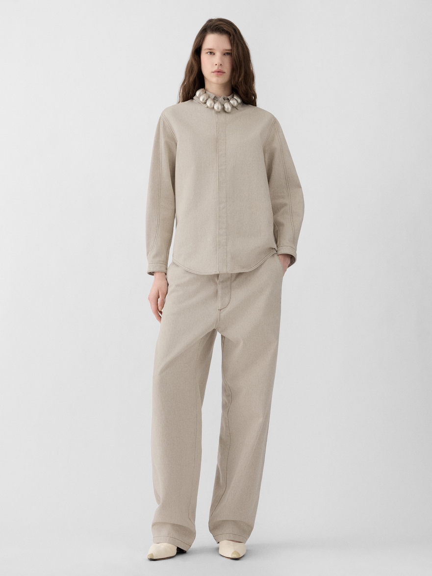 Jacquemus La Chemise De-nîmes Amelo In Sand