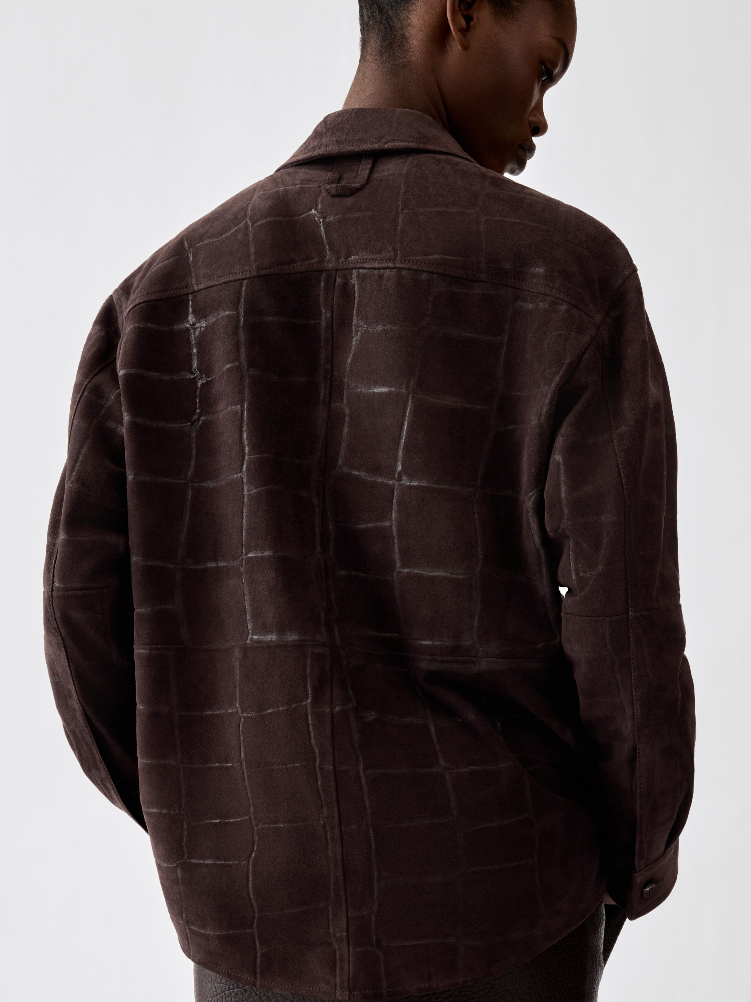 LA CHEMISE CROCO CUIR