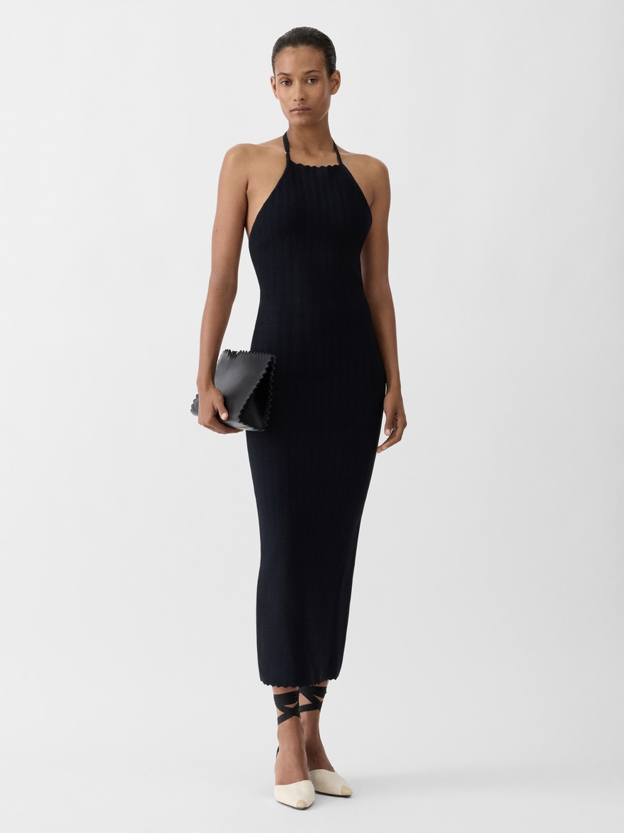 Jacquemus The Tablier Knit Dress In Blue