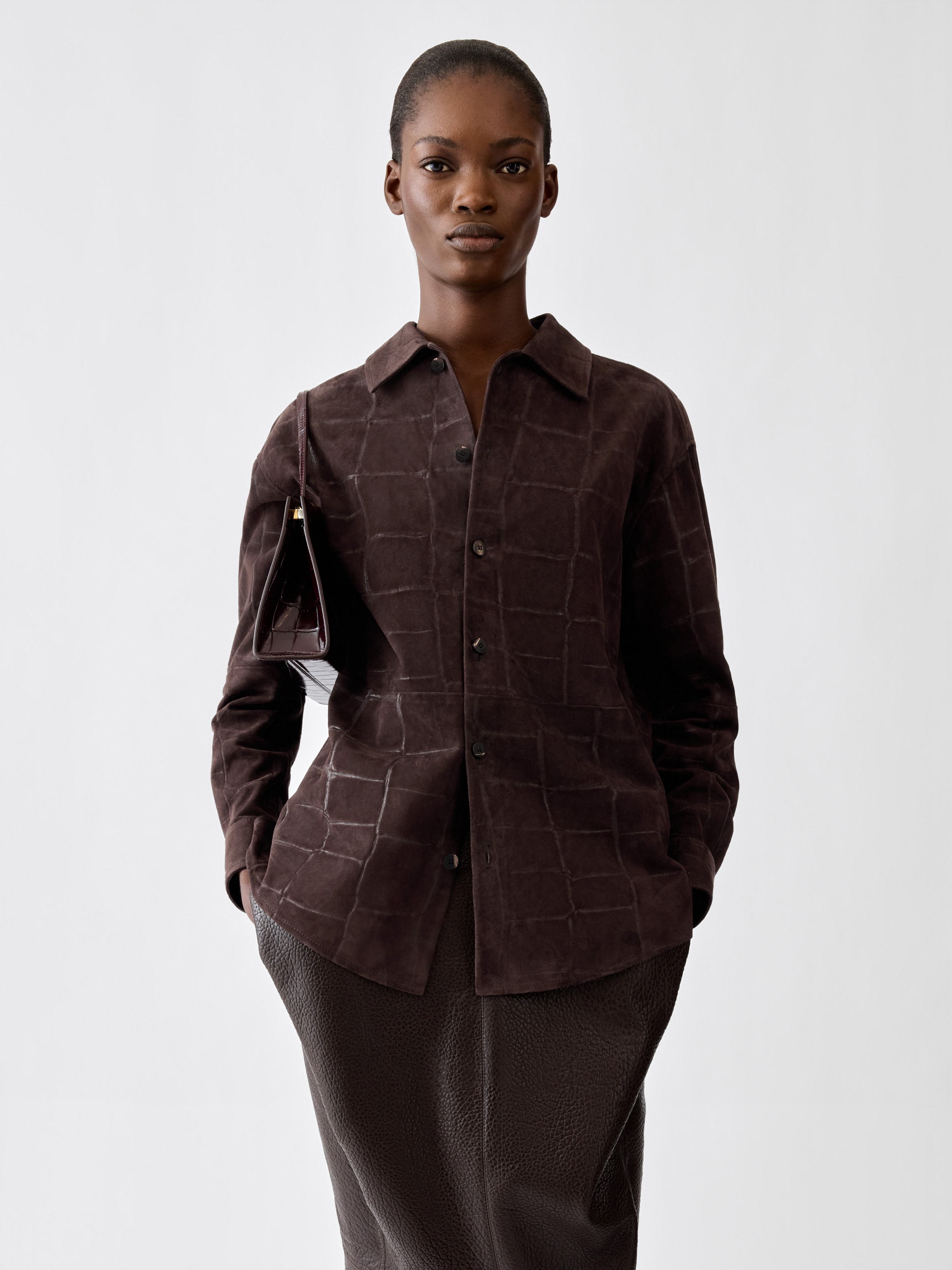LA CHEMISE CROCO CUIR