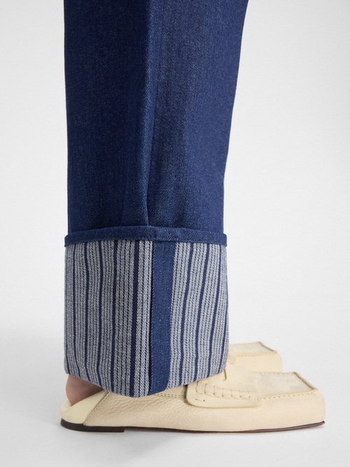 The wide de-N&icirc;mes denim pants