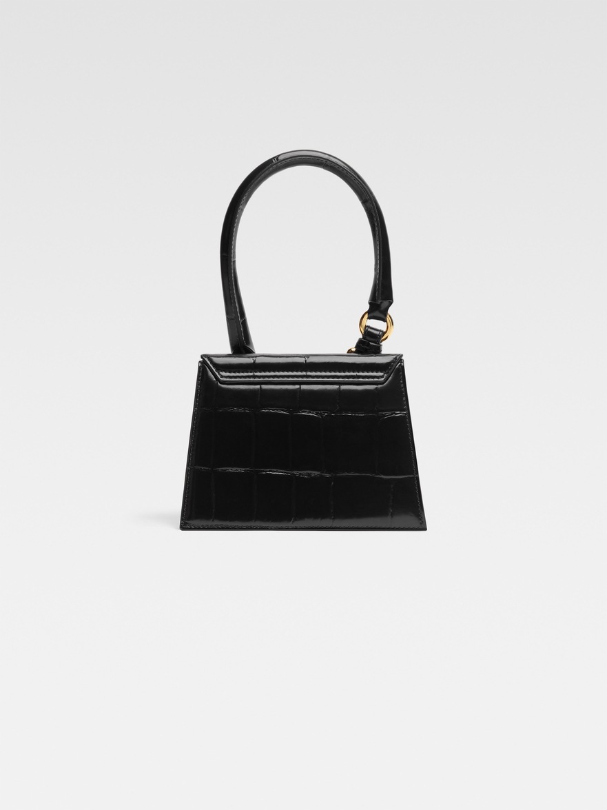 Jacquemus Black Croc Bag JACQUEMUS Le Calisson Crocodile-effect