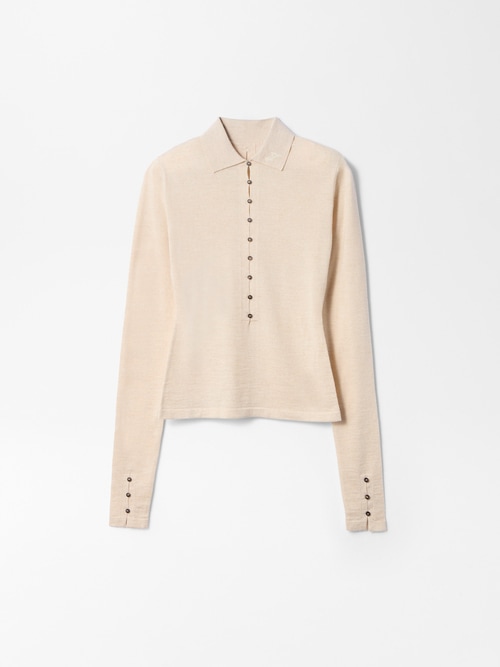 Polo a maniche lunghe Merino