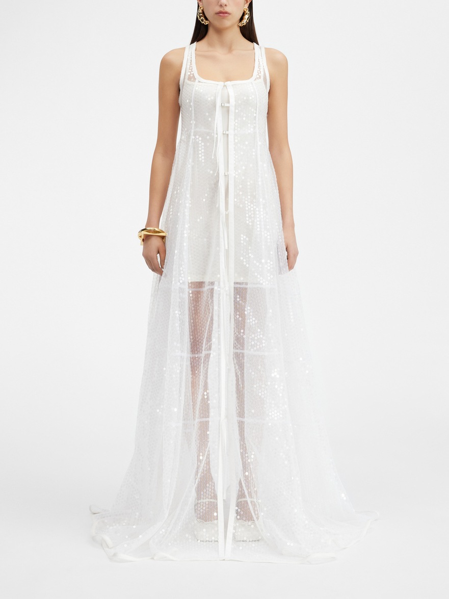 Jacquemus La Robe Dentelle In White