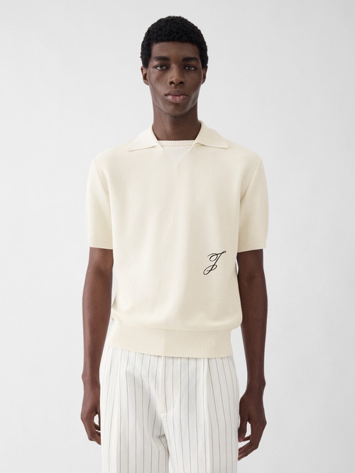 The J knit polo
