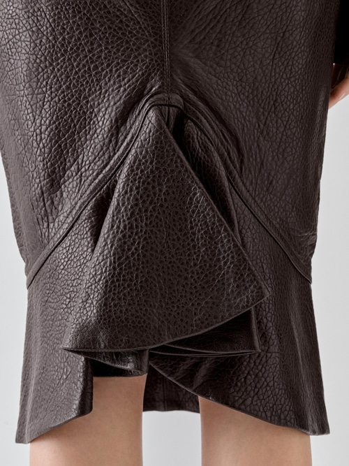 The Cubisto leather skirt