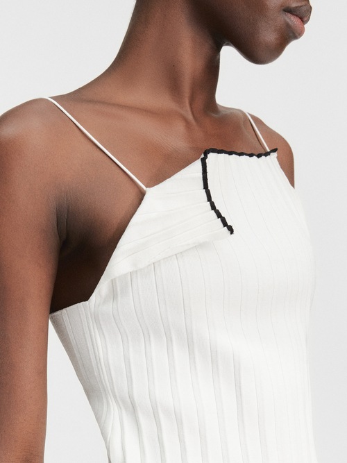 プリーツニットトップス