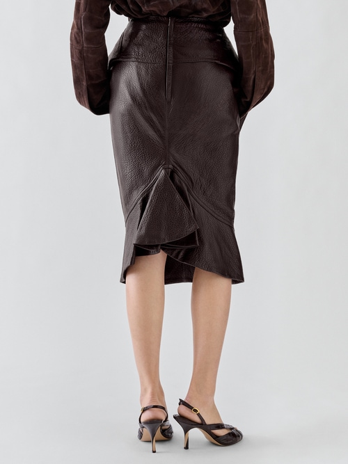 The Cubisto leather skirt