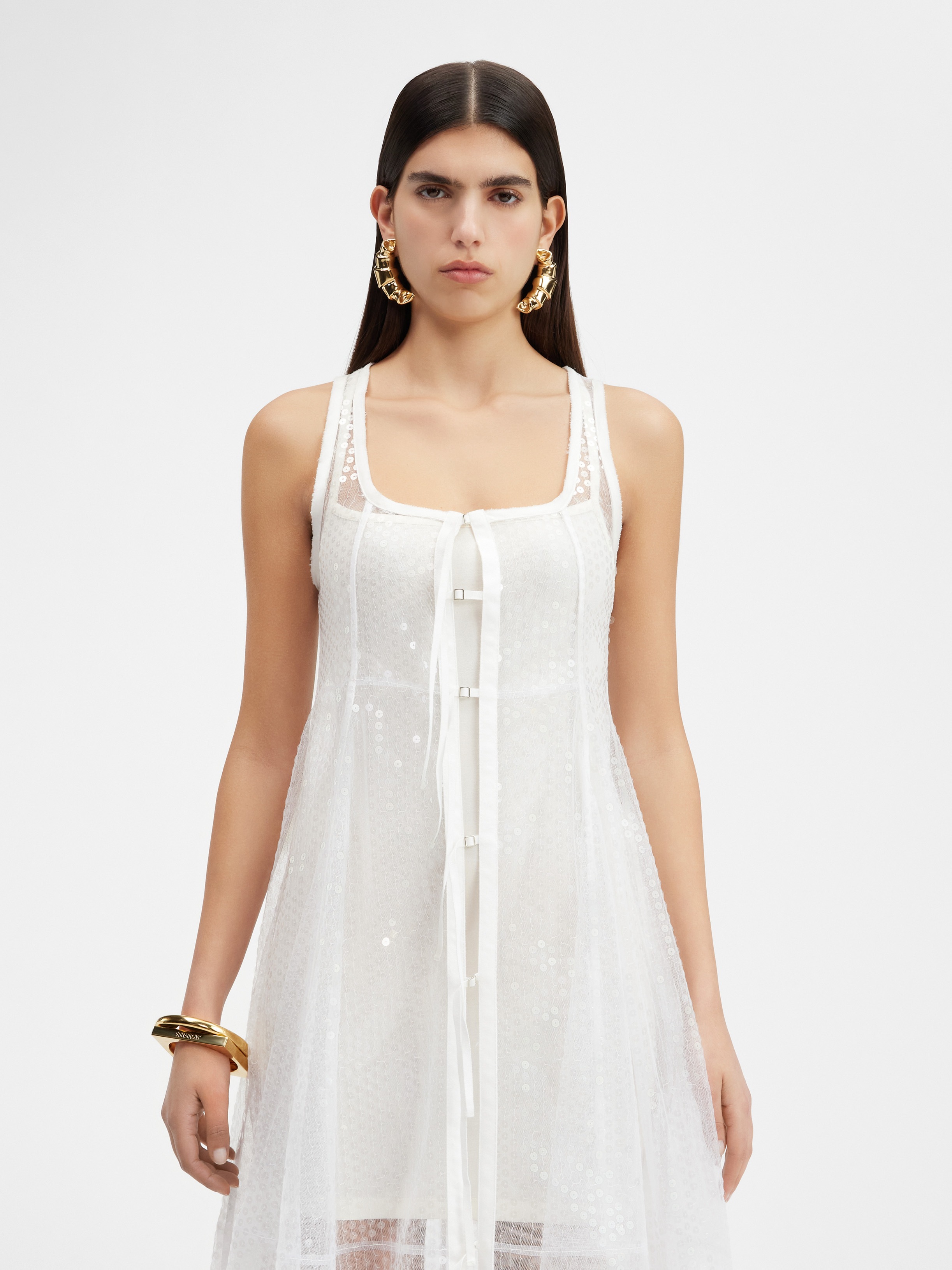 Robe De Soirée Us Angels Jacquard Blush Avec Fleurs Roses Et Dentelle - Taille Fille 8-10