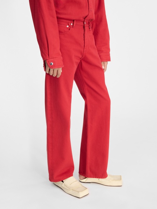 Los pantalones de denim rectos de-N&icirc;mes