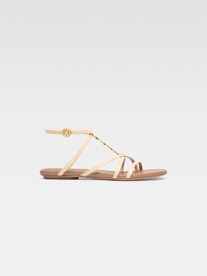 Jacquemus 'pralu Plates' Sandals In Ivory