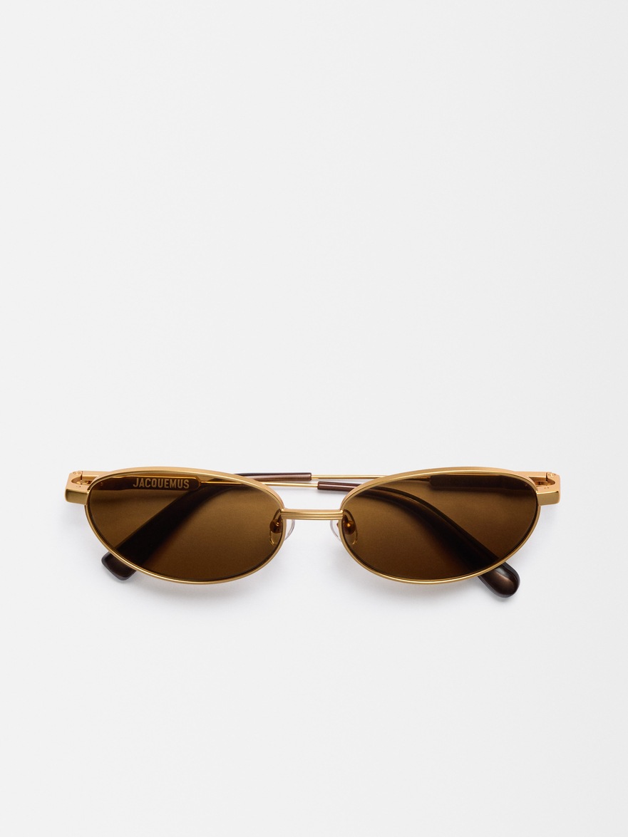 Jacquemus Les Lunettes Alba In Gold