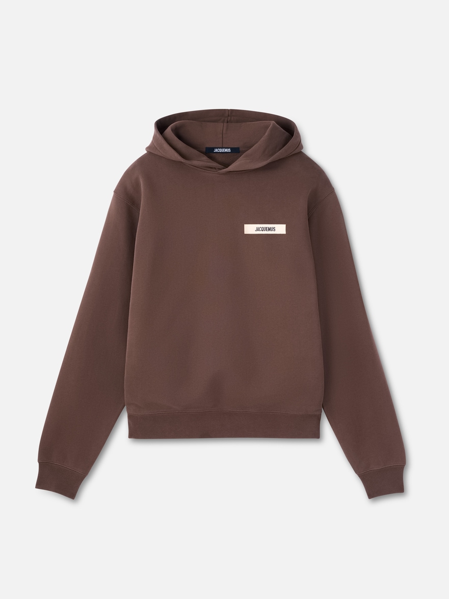 Jacquemus Le Hoodie Gros Grain In Brown
