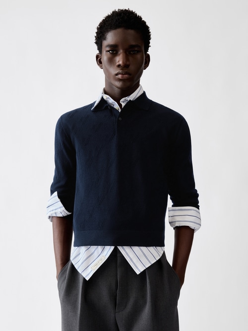 The Abbracio knit polo shirt