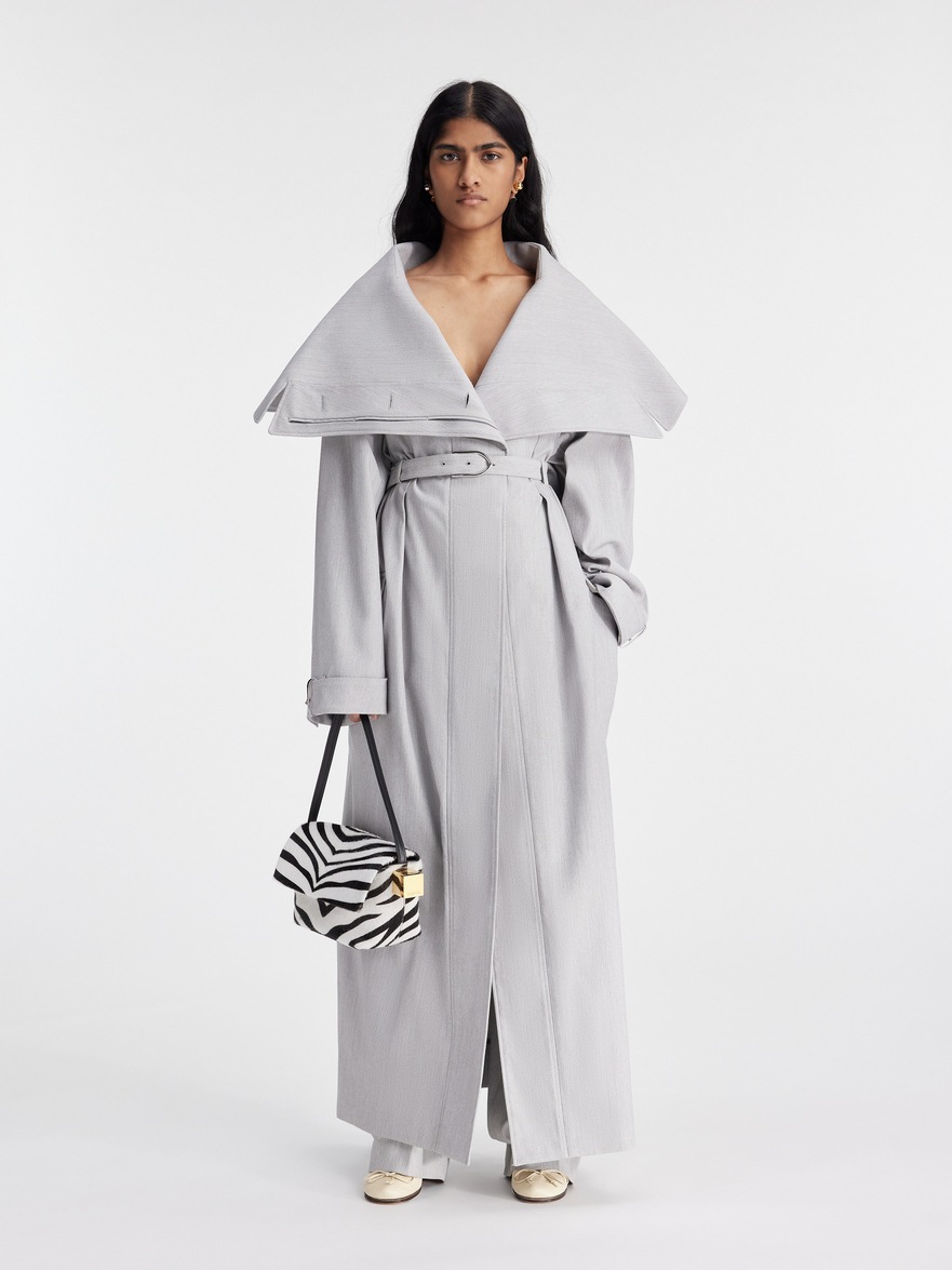 Jacquemus Le Trench Caruso Oversized Trench Coat In Grey