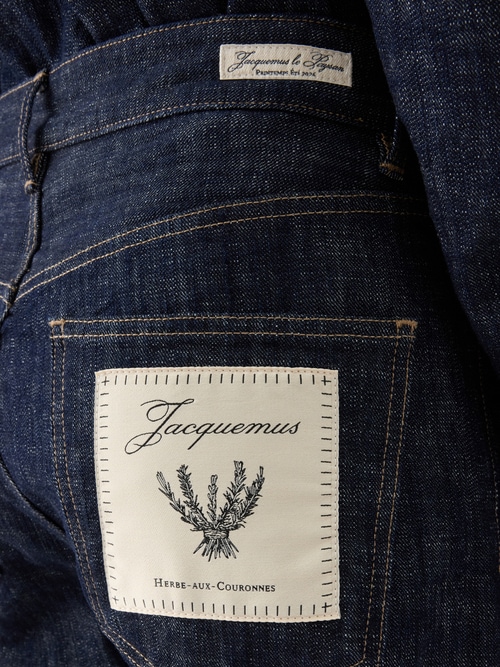 The straight de-N&icirc;mes denim pants