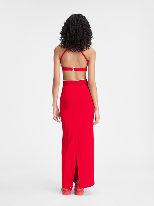 The JACQUEMUS+NIKE long skirt