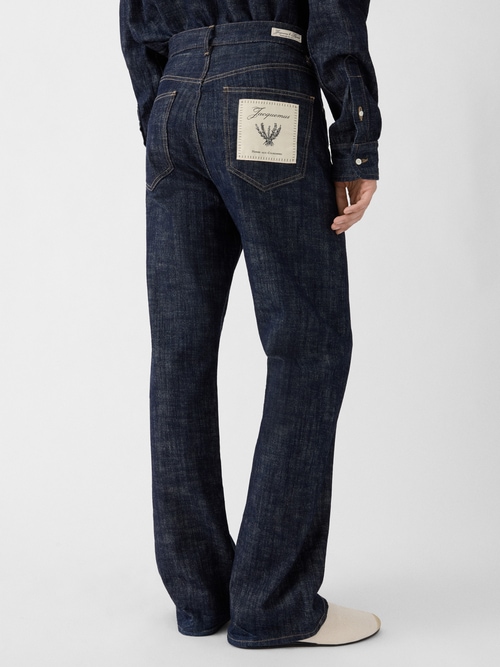 The straight de-N&icirc;mes denim pants